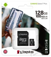 Kingston Canvas Select Plus micro SDXC 128GB Class 10 UHS-I + SD adapter Mem&oacute;ria k&aacute;rtya / Pendrive - SD / SDHC / SDXC k&aacute;rtya - 522221