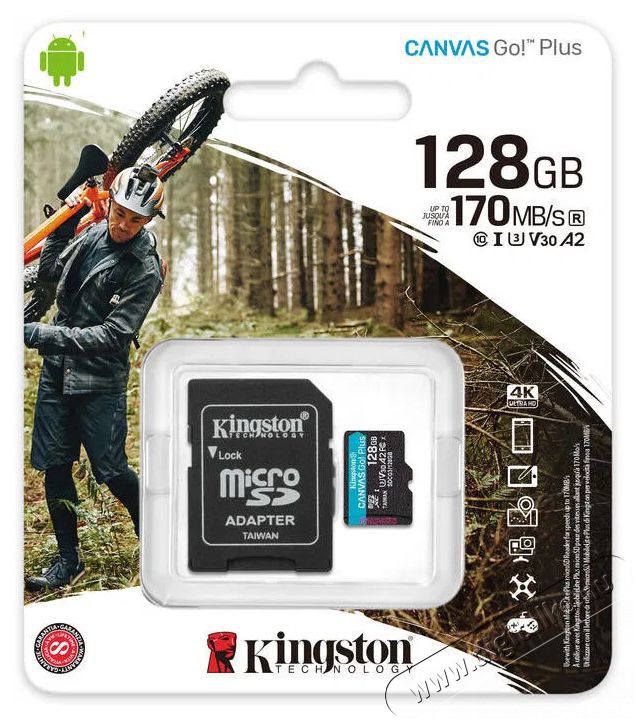 Kingston microSDXC Canvas Go Plus Gen4 128GB Mem&oacute;ria k&aacute;rtya / Pendrive - MicroSD / MicroSDHC k&aacute;rtya - 522222