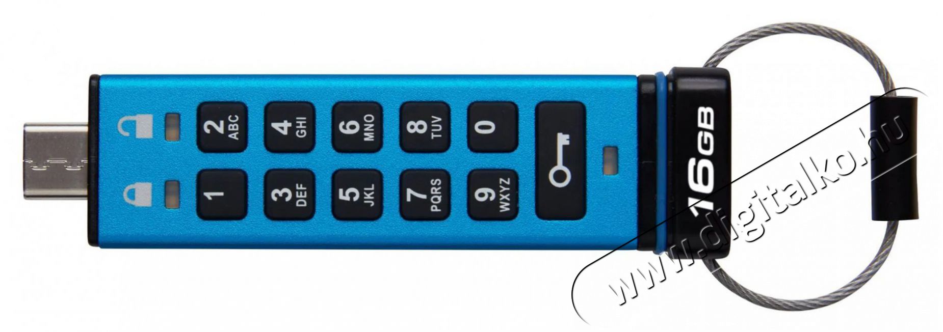Kingston IronKey Keypad 200 16 GB USB-C pendrive Mem&oacute;ria k&aacute;rtya / Pendrive - Pendrive - 528993