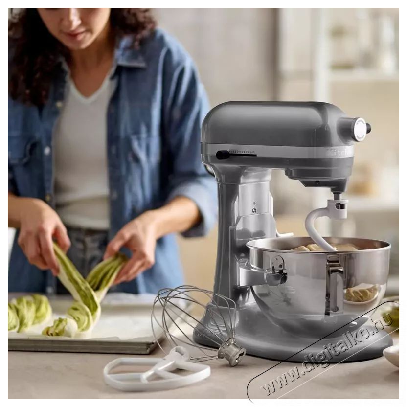 KitchenAid Heavy Duty 5KSM55SXXCU, ez&uuml;st Konyhai term&eacute;kek - Konyhai kisg&eacute;p (elők&eacute;sz&iacute;t&eacute;s / feldolgoz&aacute;s) - Konyhai robotg&eacute;p - 511343