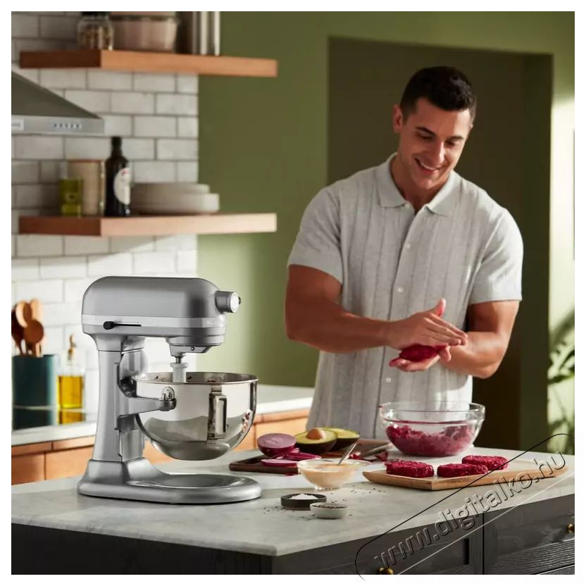 KitchenAid Heavy Duty 5KSM55SXXCU, ez&uuml;st Konyhai term&eacute;kek - Konyhai kisg&eacute;p (elők&eacute;sz&iacute;t&eacute;s / feldolgoz&aacute;s) - Konyhai robotg&eacute;p - 511343