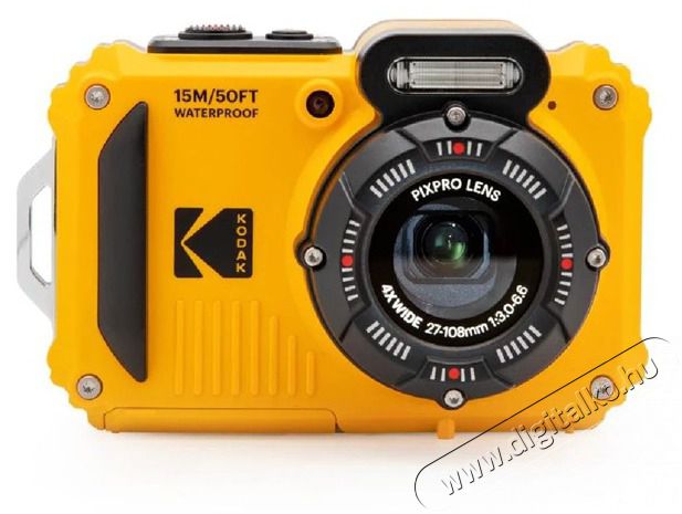 Kodak Pixpro WPZ2 v&iacute;z&aacute;ll&oacute;/por&aacute;ll&oacute;/&uuml;t&eacute;s&aacute;ll&oacute; digit&aacute;lis s&aacute;rga f&eacute;nyk&eacute;pezőg&eacute;p + 16Gb microSd + akkumul&aacute;tor F&eacute;nyk&eacute;pezőg&eacute;p / kamera - Kompakt f&eacute;nyk&eacute;pezőg&eacute;p - Kaland &eacute;s v&iacute;z&aacute;ll&oacute; f&eacute;nyk&eacute;pezőg&eacute;p - 507512