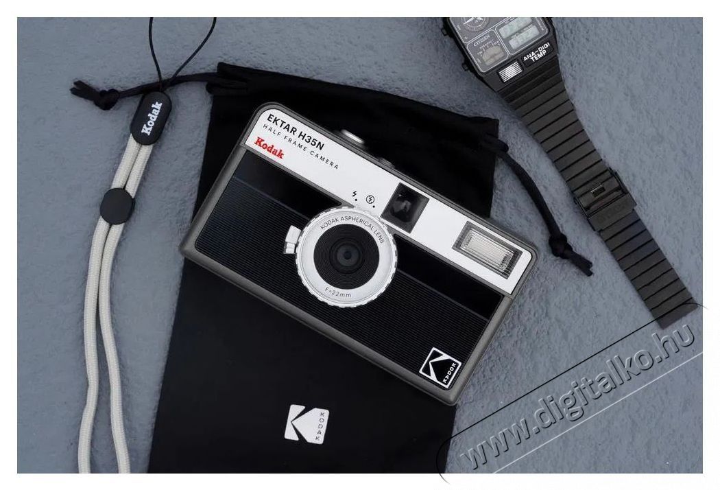 Kodak EKTAR H35N Camera Striped Black F&eacute;nyk&eacute;pezőg&eacute;p / kamera - Kompakt f&eacute;nyk&eacute;pezőg&eacute;p - Anal&oacute;g f&eacute;nyk&eacute;pezőg&eacute;p - 520107