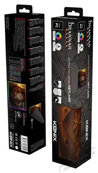 KONIX - DRAKKAR PC Hetland L Gaming Eg&eacute;rpad 320x270mm, Sz&iacute;nes RGB LED Iroda &eacute;s sz&aacute;m&iacute;t&aacute;stechnika - Eg&eacute;r - Eg&eacute;rpad - 479304