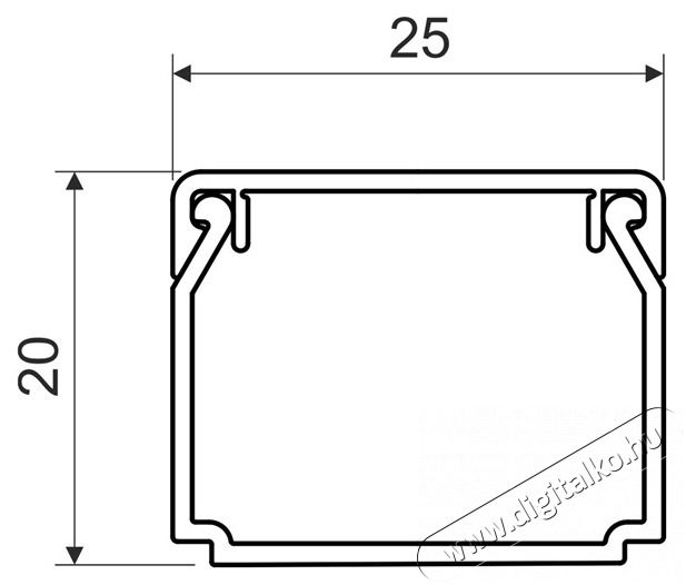Kopos LHD 25X20 HD 2m 25x20 mm minicsatorna H&aacute;ztart&aacute;s / Otthon / K&uuml;lt&eacute;r - Vil&aacute;g&iacute;t&aacute;s / elektromoss&aacute;g - H&aacute;l&oacute;zati eloszt&oacute; / hosszabb&iacute;t&oacute; / adapter - 395643