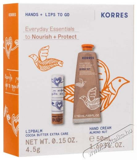 KORRES Almond Nut Hand Cream + Cocoa Butter LipBalm 50 ml Sz&eacute;ps&eacute;g&aacute;pol&aacute;s / Eg&eacute;szs&eacute;g - Egy&eacute;b sz&eacute;ps&eacute;g / eg&eacute;szs&eacute;g term&eacute;k - 537893
