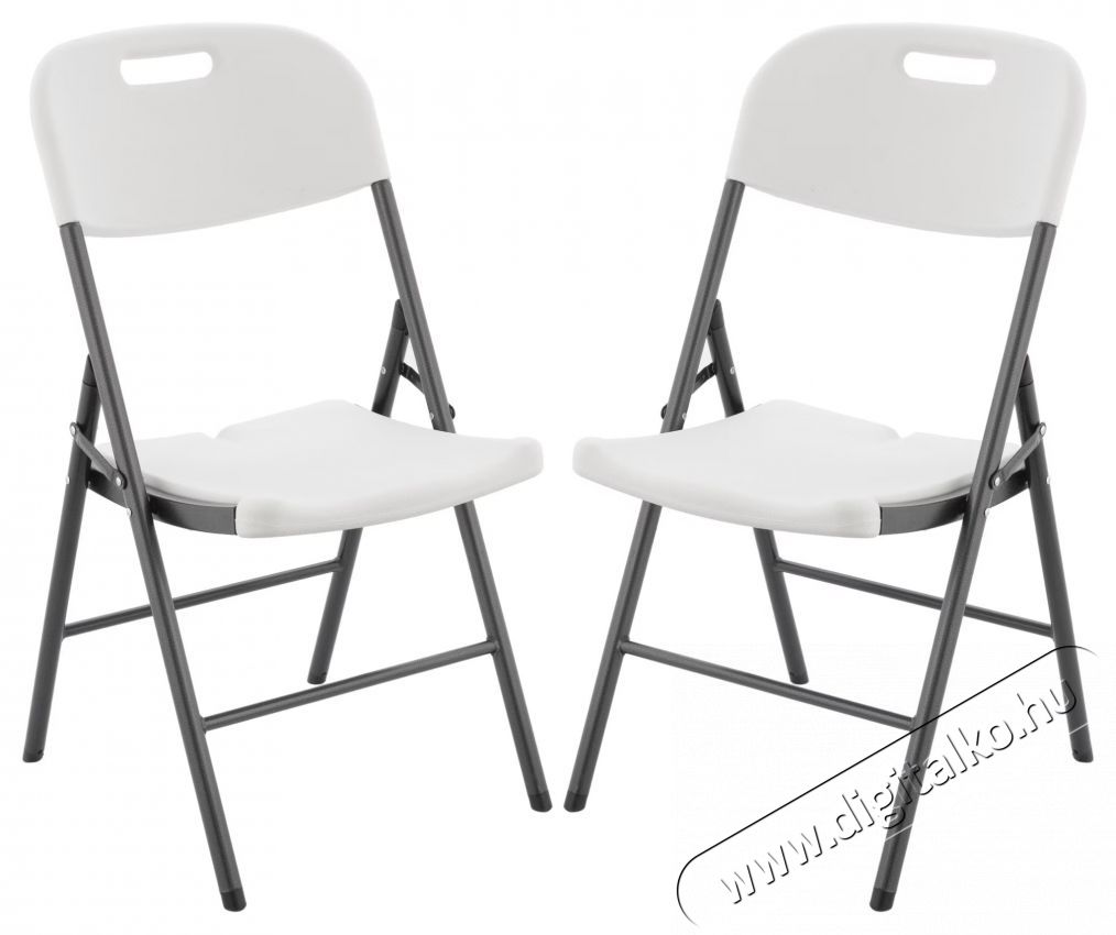 Kring Banquette 2 darab &ouml;sszecsukhat&oacute; kerti sz&eacute;k, 47.5 x 58 x 86.5 cm, F&eacute;m/Műanyag, Feh&eacute; H&aacute;ztart&aacute;s / Otthon / K&uuml;lt&eacute;r - K&uuml;lt&eacute;r / kerti term&eacute;k / grill - Kerti b&uacute;tor - 537057