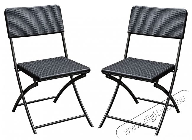 Kring Banquette 2 darab &ouml;sszecsukhat&oacute; kerti sz&eacute;k, 57 x 44.5 x 80.5 cm, F&eacute;m/Műanyag, Fekete H&aacute;ztart&aacute;s / Otthon / K&uuml;lt&eacute;r - K&uuml;lt&eacute;r / kerti term&eacute;k / grill - Kerti b&uacute;tor - 537048