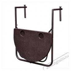 Kring Banquette &Ouml;sszecsukhat&oacute; erk&eacute;ly asztal, f&eacute;m/műanyag, 60 x 64 x 73, fekete H&aacute;ztart&aacute;s / Otthon / K&uuml;lt&eacute;r - K&uuml;lt&eacute;r / kerti term&eacute;k / grill - Kerti b&uacute;tor - 537036