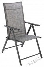 Kring Bie 2 darab &ouml;sszecsukhat&oacute; kerti/terasz/erk&eacute;lyi sz&eacute;k, f&eacute;m, 69 x 55 x 102 cm, 7 poz&iacute;ci&oacute;ban &aacute;ll&iacute;that&oacute;, Sz&uuml;rke H&aacute;ztart&aacute;s / Otthon / K&uuml;lt&eacute;r - K&uuml;lt&eacute;r / kerti term&eacute;k / grill - Kerti b&uacute;tor - 537052