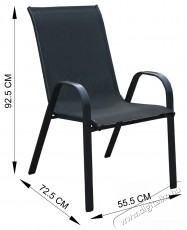 Kring Bruxelles sz&eacute;k, 2 db, kerti/terasz/erk&eacute;ly, f&eacute;m, 72,5x55,5x92,5 cm, fekete H&aacute;ztart&aacute;s / Otthon / K&uuml;lt&eacute;r - K&uuml;lt&eacute;r / kerti term&eacute;k / grill - Kerti b&uacute;tor - 537037