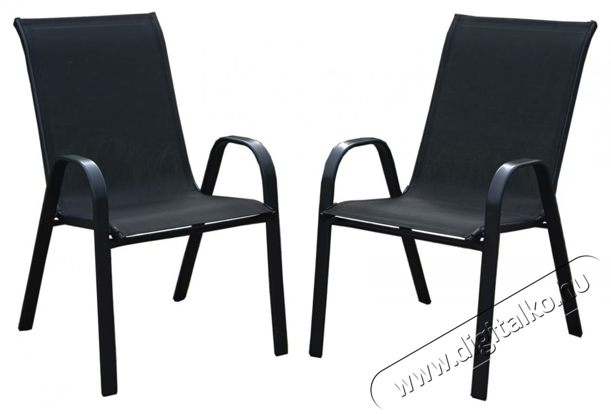 Kring Bruxelles sz&eacute;k, 2 db, kerti/terasz/erk&eacute;ly, f&eacute;m, 72,5x55,5x92,5 cm, fekete H&aacute;ztart&aacute;s / Otthon / K&uuml;lt&eacute;r - K&uuml;lt&eacute;r / kerti term&eacute;k / grill - Kerti b&uacute;tor - 537037