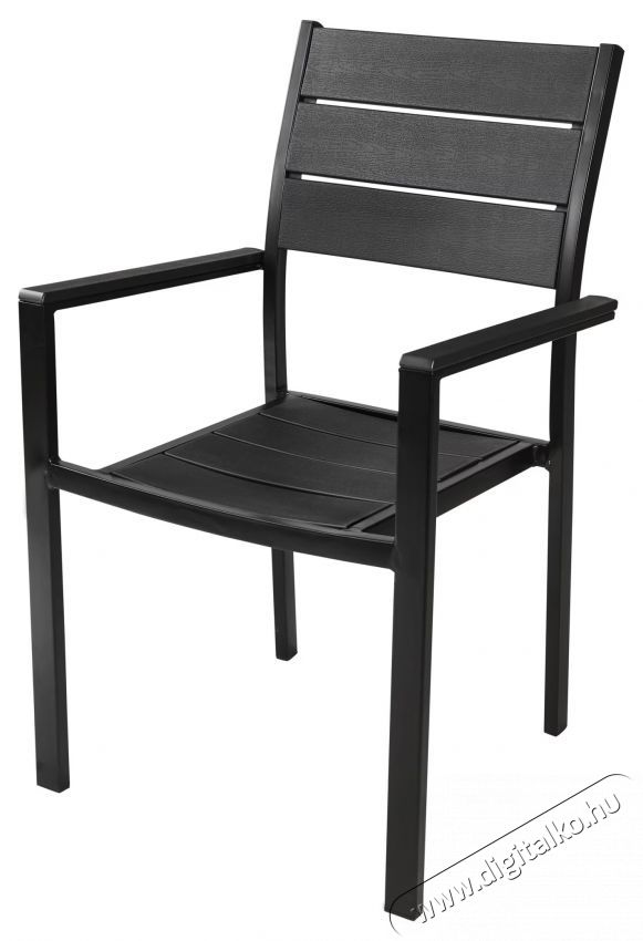 Kring Dayton sz&eacute;k, kert/terasz, 62x55x88, f&eacute;m/műanyag, fekete H&aacute;ztart&aacute;s / Otthon / K&uuml;lt&eacute;r - K&uuml;lt&eacute;r / kerti term&eacute;k / grill - Kerti b&uacute;tor - 537063
