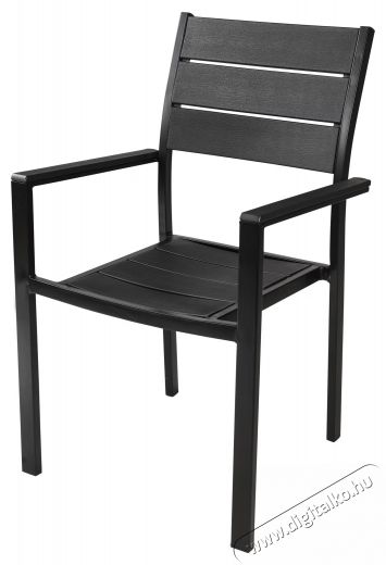 Kring Dayton sz&eacute;k, kert/terasz, 62x55x88, f&eacute;m/műanyag, fekete H&aacute;ztart&aacute;s / Otthon / K&uuml;lt&eacute;r - K&uuml;lt&eacute;r / kerti term&eacute;k / grill - Kerti b&uacute;tor - 537063