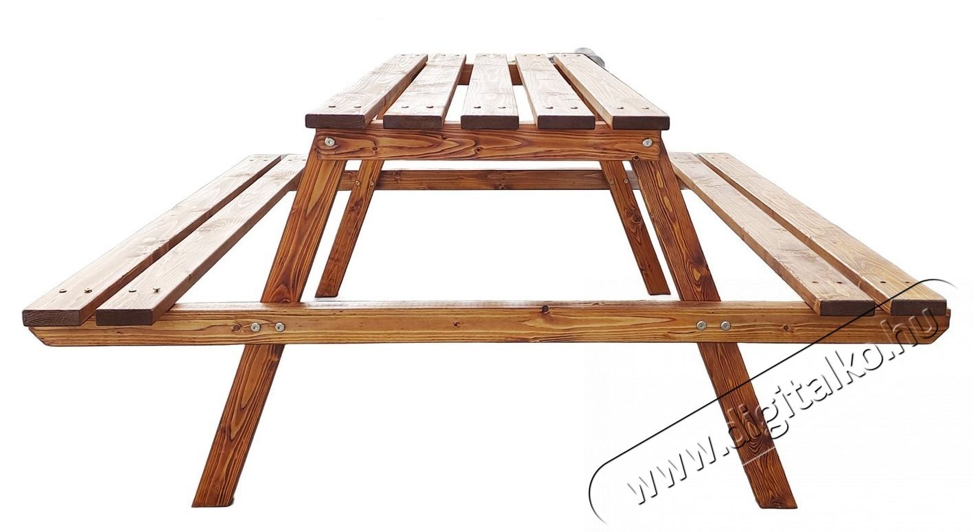 Kring Ischia kerti/terasz b&uacute;tor garnit&uacute;ra, fa, 88x78x50 cm, barna H&aacute;ztart&aacute;s / Otthon / K&uuml;lt&eacute;r - K&uuml;lt&eacute;r / kerti term&eacute;k / grill - Kerti b&uacute;tor - 537049