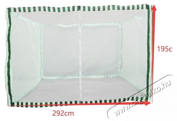 Kring rovar- &eacute;s sz&uacute;nyogh&aacute;l&oacute; pavilonhoz 2.92 x 1.95 cm, Z&ouml;ld H&aacute;ztart&aacute;s / Otthon / K&uuml;lt&eacute;r - K&uuml;lt&eacute;r / kerti term&eacute;k / grill - Kerti b&uacute;tor - 537067