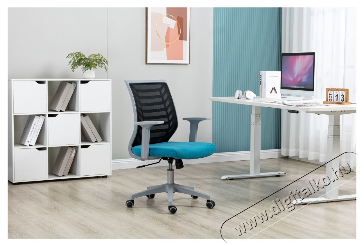 Kring Seth irodai sz&eacute;k, h&aacute;l&oacute;s, &aacute;ll&iacute;that&oacute; magass&aacute;g&uacute;, fekete/k&eacute;k Iroda &eacute;s sz&aacute;m&iacute;t&aacute;stechnika - Egy&eacute;b sz&aacute;m&iacute;t&aacute;stechnikai term&eacute;k - 537021