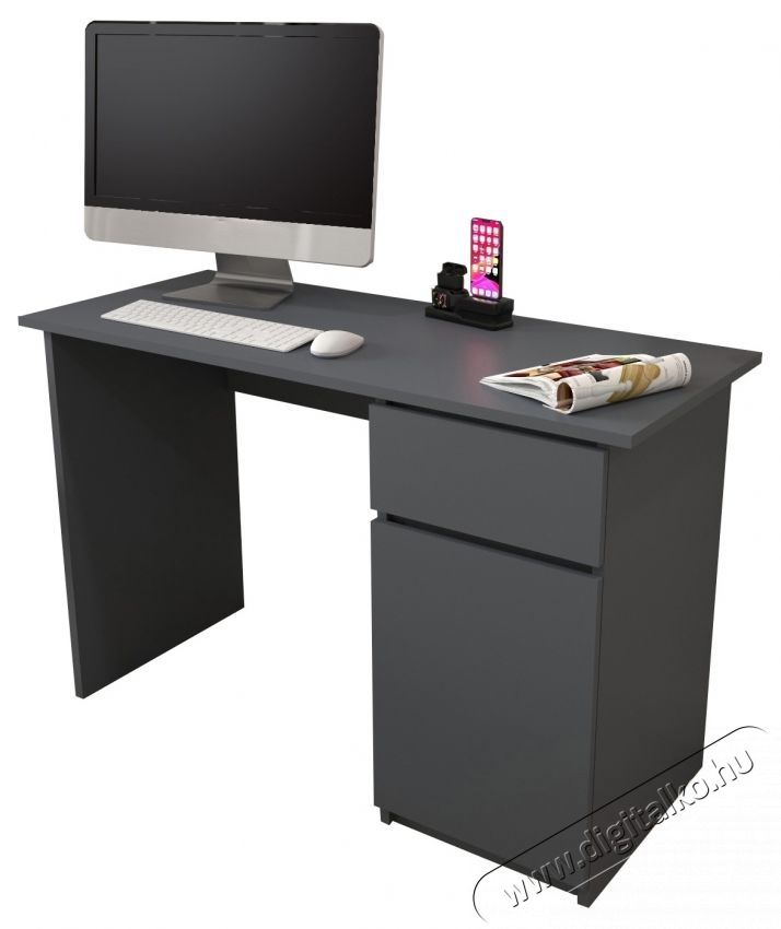 KringX Origo &iacute;r&oacute;asztal, 120x50x77 cm, 1 fi&oacute;kkal/1 ajt&oacute;val, grafit sz&iacute;nű Iroda &eacute;s sz&aacute;m&iacute;t&aacute;stechnika - Egy&eacute;b sz&aacute;m&iacute;t&aacute;stechnikai term&eacute;k - 537073