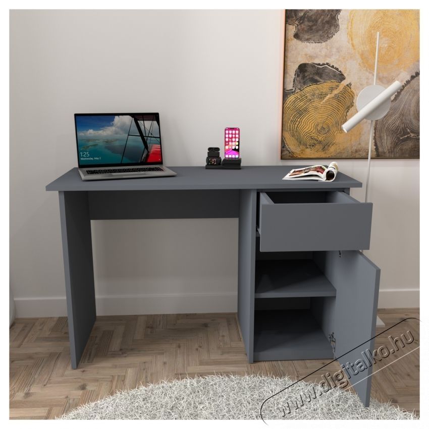 KringX Origo &iacute;r&oacute;asztal, 120x50x77 cm, 1 fi&oacute;kkal/1 ajt&oacute;val, grafit sz&iacute;nű Iroda &eacute;s sz&aacute;m&iacute;t&aacute;stechnika - Egy&eacute;b sz&aacute;m&iacute;t&aacute;stechnikai term&eacute;k - 537073