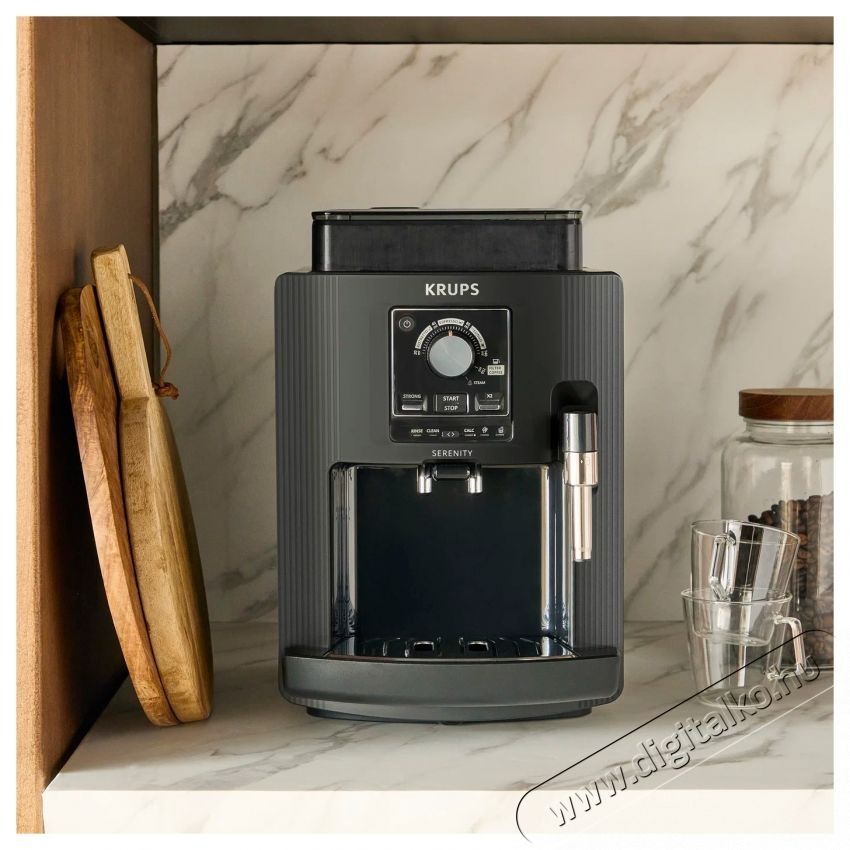 Krups EA4008E0 Serenity Black automata k&aacute;v&eacute;főző Konyhai term&eacute;kek - K&aacute;v&eacute;főző / k&aacute;v&eacute;&ouml;rlő / kieg&eacute;sz&iacute;tő - Automata k&aacute;v&eacute;főző - 540014