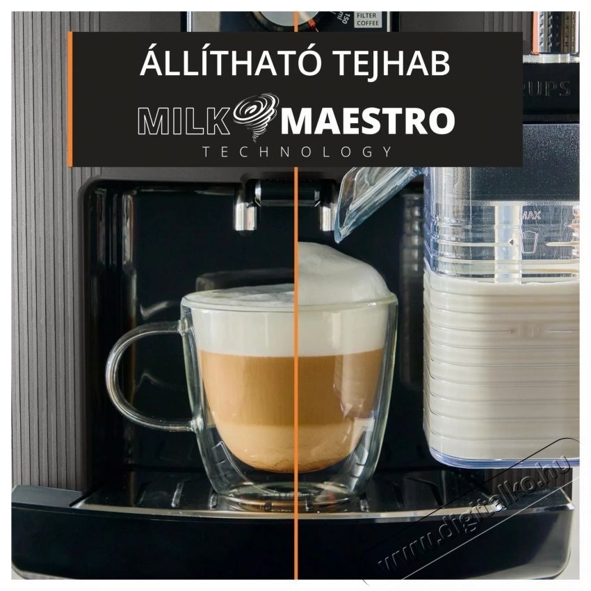Krups EA402HE0 Serenity Milk Automata k&aacute;v&eacute;főző Konyhai term&eacute;kek - K&aacute;v&eacute;főző / k&aacute;v&eacute;&ouml;rlő / kieg&eacute;sz&iacute;tő - Automata k&aacute;v&eacute;főző - 540013