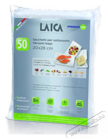 Laica l&eacute;gcsatorn&aacute;s, EXTRA erős BPA mentes v&aacute;kuum csomagol&oacute; tasak 20x28 cm, 50 db (VT35042) Konyhai term&eacute;kek - Konyhai eszk&ouml;z - Egy&eacute;b konyhai eszk&ouml;z - 381590