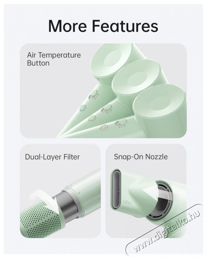 Laifen SWIFT SE Lite Glossy Green Sz&eacute;ps&eacute;g&aacute;pol&aacute;s / Eg&eacute;szs&eacute;g - Haj&aacute;pol&aacute;s - Hajsz&aacute;r&iacute;t&oacute; - 510550