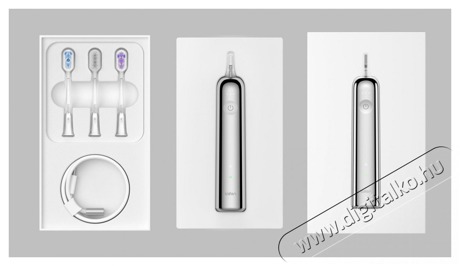 Laifen Wave LFTB01-S Stainless Steel Elektromos fogkefe Sz&eacute;ps&eacute;g&aacute;pol&aacute;s / Eg&eacute;szs&eacute;g - Sz&aacute;j / fog &aacute;pol&aacute;s - Elektromos fogkefe - 525140