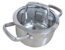 Lamart LTSS1695 Fazék üveg fedővel, 16cm, 1,9l - ezüst Konyhai termékek - Edény - Fazék / lábas - 274672