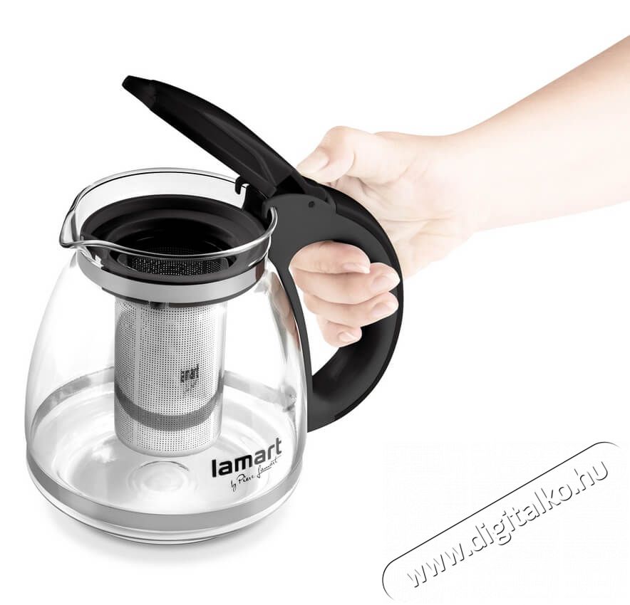 Lamart LT7027 Verre tes&aacute;kanna 1,5L - fekete Konyhai term&eacute;kek - Ed&eacute;ny - Te&aacute;skanna - 349241
