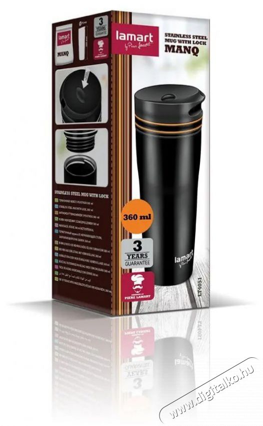 Lamart LT4050 Manq termo b&ouml;gre 360 ml Konyhai term&eacute;kek - Konyhai eszk&ouml;z - Egy&eacute;b konyhai eszk&ouml;z - 376307