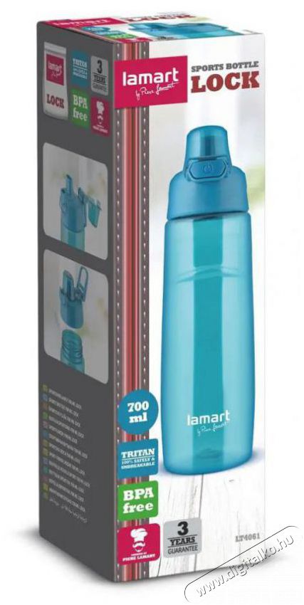 Lamart LT4061 sport kulacs 0,7L - t&uuml;rkiz Konyhai term&eacute;kek - Konyhai eszk&ouml;z - Egy&eacute;b konyhai eszk&ouml;z - 376312