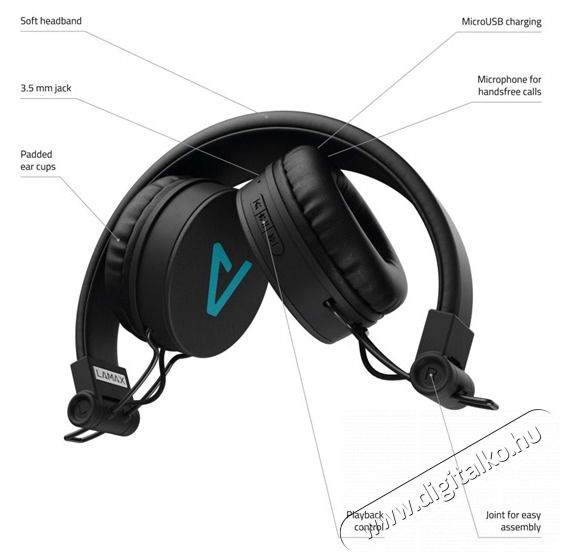 LAMAX blaze2 bluetooth fekete fejhallgat&oacute; Audio-Video / Hifi / Multim&eacute;dia - F&uuml;l &eacute;s Fejhallgat&oacute;k - Fejhallgat&oacute; - 396484