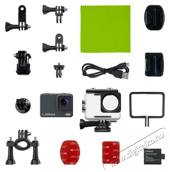LAMAX Action X7.2 akci&oacute;kamera F&eacute;nyk&eacute;pezőg&eacute;p / kamera - Sport kamera - 4K felbont&aacute;s&uacute; - 493880