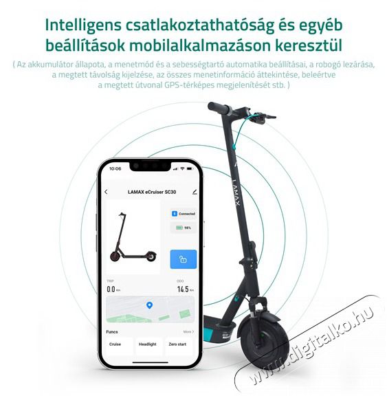 LAMAX eCruiser SC30 400W/15Ah elektromos roller H&aacute;ztart&aacute;s / Otthon / K&uuml;lt&eacute;r - J&aacute;t&eacute;k / Sport - Roller / segway / g&ouml;rdeszka - 499940