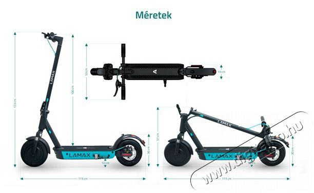 LAMAX eCruiser SC30 400W/15Ah elektromos roller H&aacute;ztart&aacute;s / Otthon / K&uuml;lt&eacute;r - J&aacute;t&eacute;k / Sport - Roller / segway / g&ouml;rdeszka - 499940