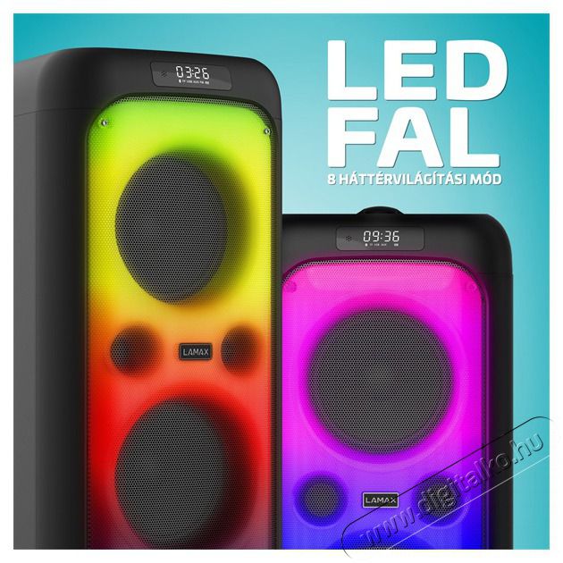 LAMAX PartyKing1 Plus 100W Party hangfal Audio-Video / Hifi / Multim&eacute;dia - Hordozhat&oacute;, vezet&eacute;k n&eacute;lk&uuml;li / bluetooth hangsug&aacute;rz&oacute; - Hordozhat&oacute;, vezet&eacute;k n&eacute;lk&uuml;li / bluetooth hangsug&aacute;rz&oacute; - 507352
