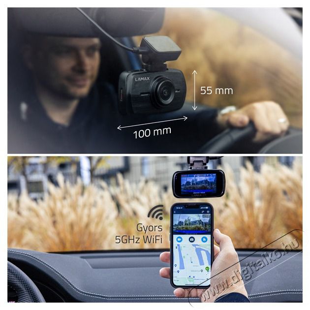 LAMAX C11 GPS 4K aut&oacute;s menetr&ouml;gz&iacute;tő kamera F&eacute;nyk&eacute;pezőg&eacute;p / kamera - Aut&oacute;s fed&eacute;lzeti kamera - 508348