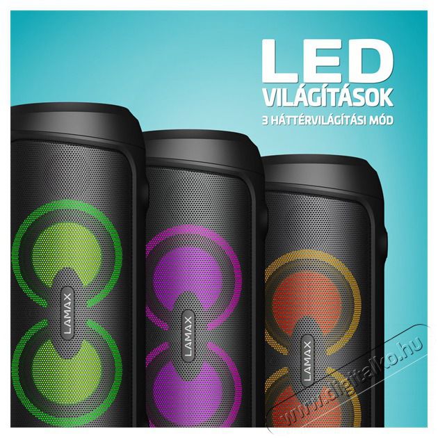 LAMAX PartyGo1 Play hordozhat&oacute; Bluetooth party hangsz&oacute;r&oacute; Audio-Video / Hifi / Multim&eacute;dia - Hordozhat&oacute;, vezet&eacute;k n&eacute;lk&uuml;li / bluetooth hangsug&aacute;rz&oacute; - Hordozhat&oacute;, vezet&eacute;k n&eacute;lk&uuml;li / bluetooth hangsug&aacute;rz&oacute; - 508349