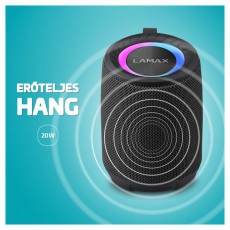 LAMAX Waver1 20W Bluetooth hangsz&oacute;r&oacute; Audio-Video / Hifi / Multim&eacute;dia - Hordozhat&oacute;, vezet&eacute;k n&eacute;lk&uuml;li / bluetooth hangsug&aacute;rz&oacute; - Hordozhat&oacute;, vezet&eacute;k n&eacute;lk&uuml;li / bluetooth hangsug&aacute;rz&oacute; - 508298