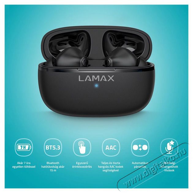 LAMAX Clips1 Play True Wireless Bluetooth fekete f&uuml;lhallgat&oacute; Audio-Video / Hifi / Multim&eacute;dia - F&uuml;l &eacute;s Fejhallgat&oacute;k - F&uuml;lhallgat&oacute; - 508862