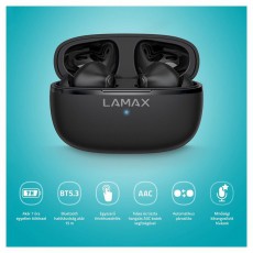 LAMAX Clips1 Play True Wireless Bluetooth fekete f&uuml;lhallgat&oacute; Audio-Video / Hifi / Multim&eacute;dia - F&uuml;l &eacute;s Fejhallgat&oacute;k - F&uuml;lhallgat&oacute; - 508862