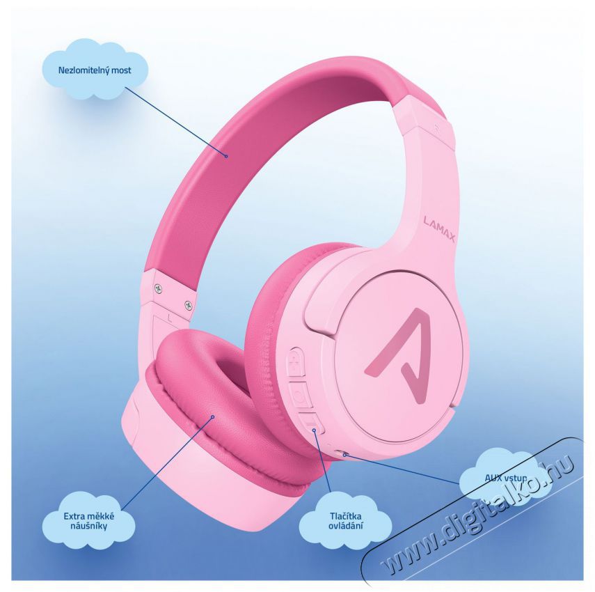 LAMAX BaseKid1 pink Audio-Video / Hifi / Multim&eacute;dia - F&uuml;l &eacute;s Fejhallgat&oacute;k - Fejhallgat&oacute; mikrofonnal / headset - 518868