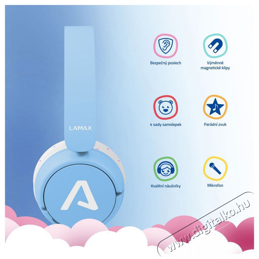 LAMAX SoundKid1 blue Audio-Video / Hifi / Multim&eacute;dia - F&uuml;l &eacute;s Fejhallgat&oacute;k - Fejhallgat&oacute; - 518873