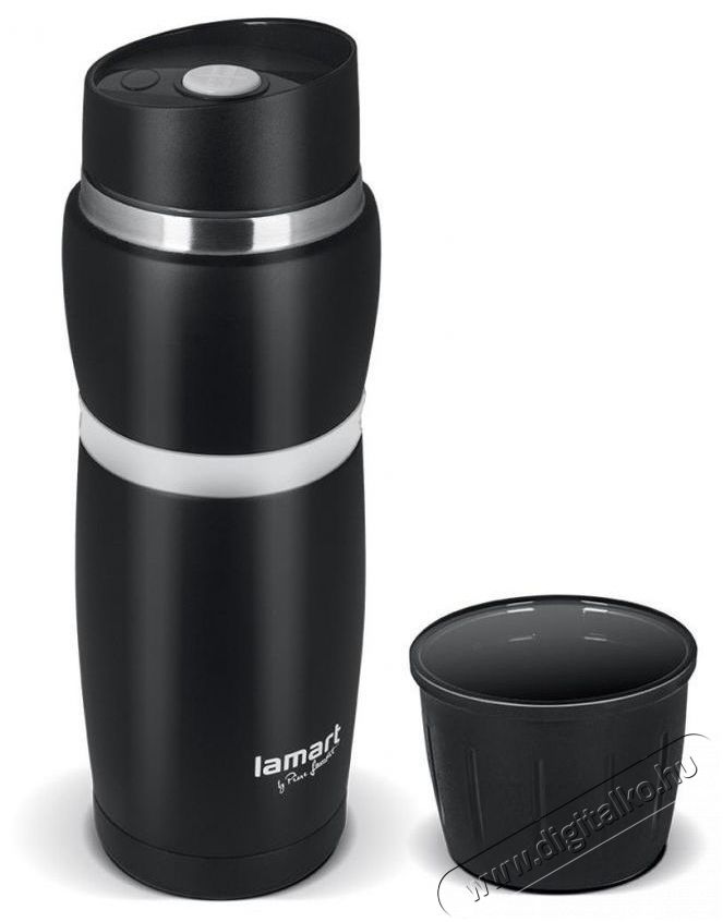 Lamart CUP LT4052 termosz 480ml, fekete-feh&eacute;r Konyhai term&eacute;kek - Ed&eacute;ny - Termosz - 528752