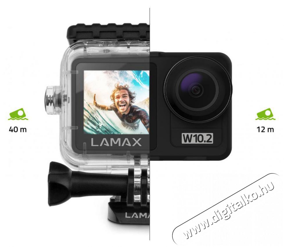 LAMAX W10.2 F&eacute;nyk&eacute;pezőg&eacute;p / kamera - Sport kamera - 4K felbont&aacute;s&uacute; - 519921