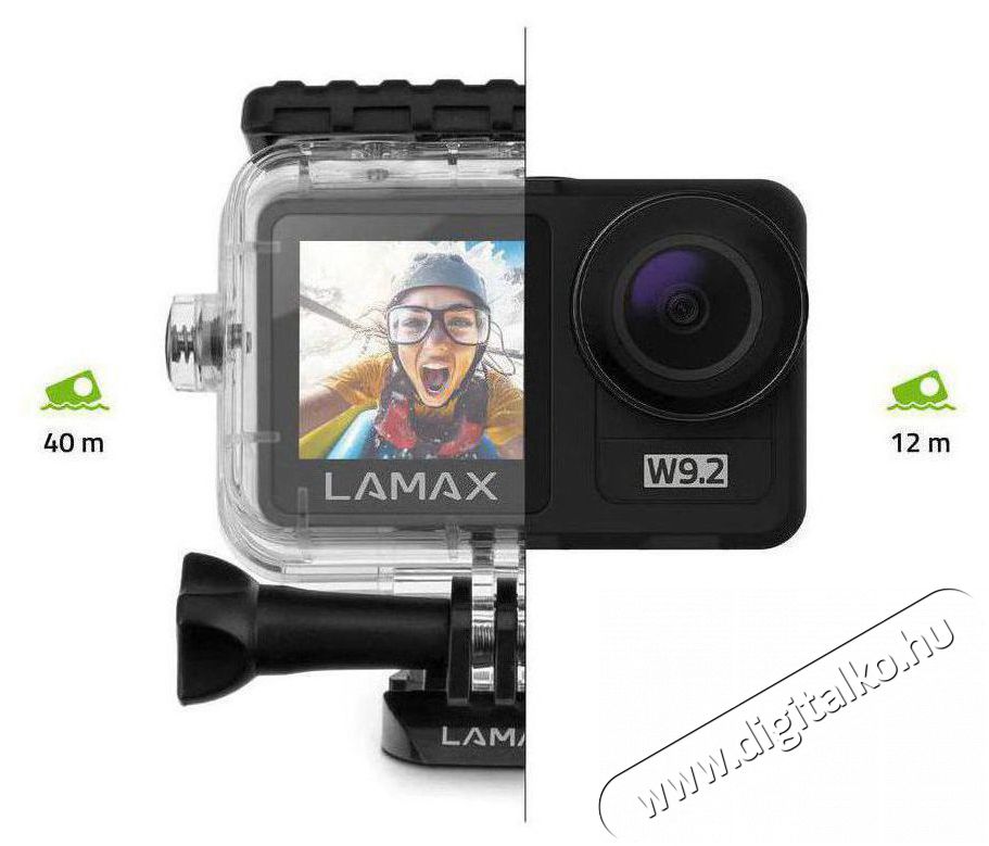 LAMAX W9.2 F&eacute;nyk&eacute;pezőg&eacute;p / kamera - Sport kamera - 4K felbont&aacute;s&uacute; - 519920
