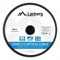 LANBERG 40m akt&iacute;v optikai HDMI apa-apa fekete AOC k&aacute;bel Tv kieg&eacute;sz&iacute;tők - K&aacute;bel / csatlakoz&oacute; - Hdmi k&aacute;bel - 456368