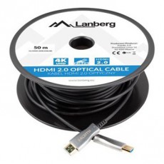 LANBERG 50m akt&iacute;v optikai HDMI apa-apa fekete AOC k&aacute;bel Tv kieg&eacute;sz&iacute;tők - K&aacute;bel / csatlakoz&oacute; - Hdmi k&aacute;bel - 456369
