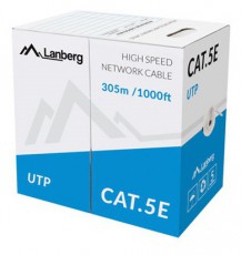 LANBERG LCU5-11CC-0305-S 305m Cat5e UTP sz&uuml;rke &aacute;rny&eacute;kolatlan r&eacute;z bevonat&uacute; alum&iacute;nium patch k&aacute;bel Iroda &eacute;s sz&aacute;m&iacute;t&aacute;stechnika - Sz&aacute;m&iacute;t&oacute;g&eacute;p tartoz&eacute;k - H&aacute;l&oacute;zati k&aacute;bel - 456616